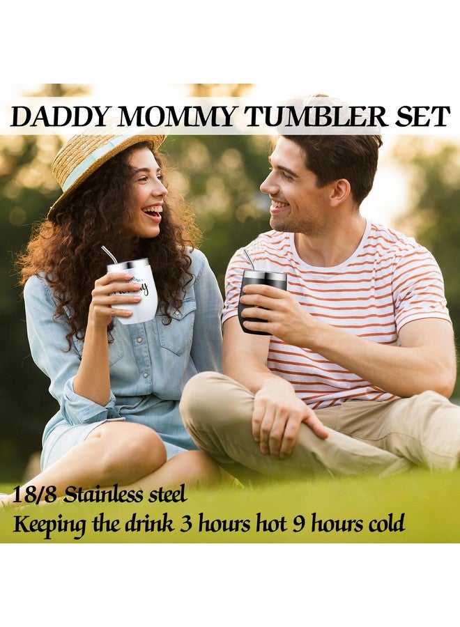 Mifoci Pregnancy Gifts for New Parents Include Mommy and Daddy Tumbler Set Keychains Bead Bracelets New Parents Gender Reveal Gifts for First Time Moms Dad to Be Mothers Fathers Day Baby Shower - Image 2