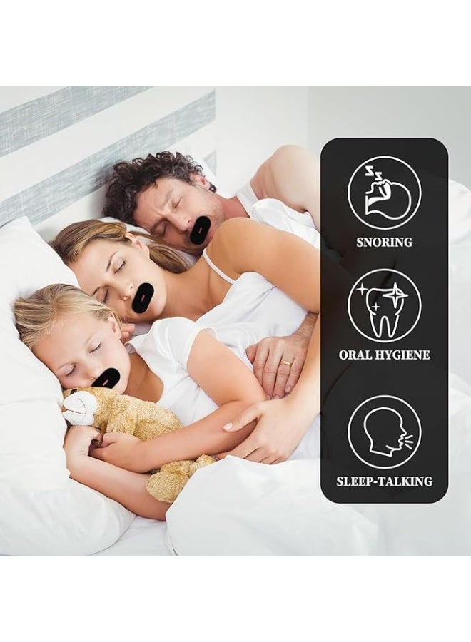 بريميم 30 قطعة الفم الشريط للنوم مكافحة الشخير الفم الأنف شرائط باتشد الفم الشريط الأسود البيضاوي النوم الشريط الفم الشريط للنوم تنفس الفم الشريط الأسود - Image 5