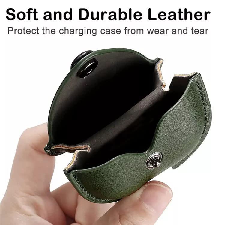 AJM 360 Protection Shockproof Design Leather Case Compatible with Realme Buds Air 6 Pro (Black) - Image 3