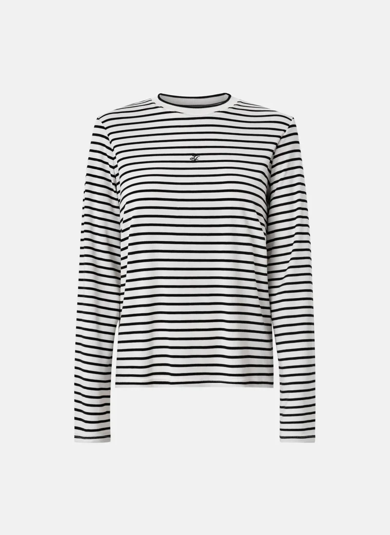 Lichi Loose striped longsleeve with monogram at the front
