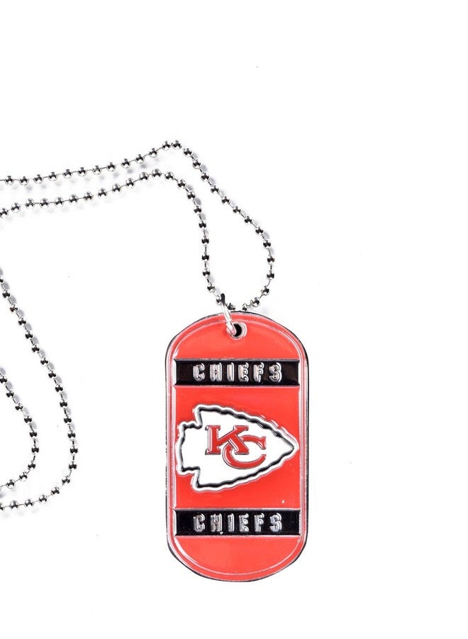 Simran International Siskiyou Sports NFL Kansas City Chiefs Dog Tag Necklace, 36-Inch - Image 1