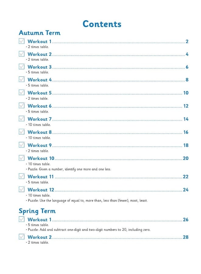 KS1 Maths: Times Tables 10-Minute Weekly Workouts - Year 2 - Image 4