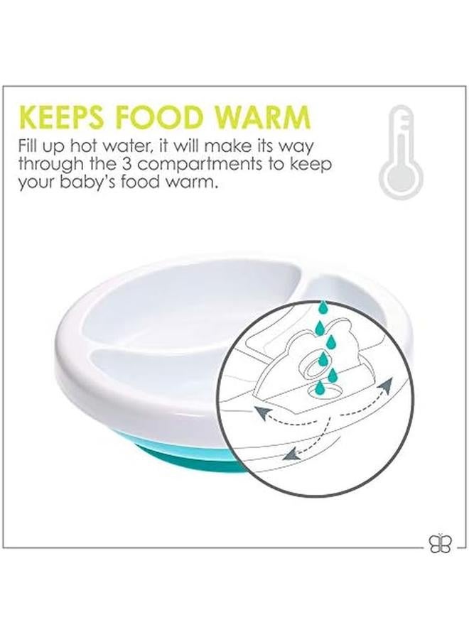 بيبي لاف طبق تغذية دافئ، مجموعة أكوا مكونة من 0 - Image 4