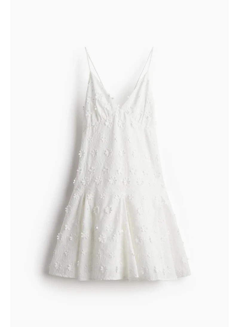 اتش اند ام Appliquéd cotton dress