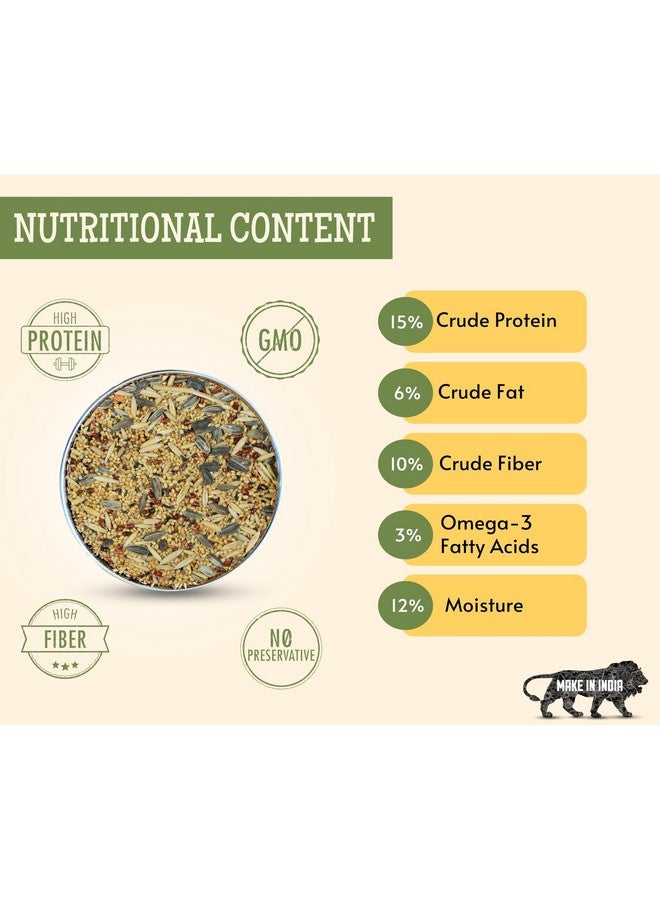 طعام الطيور للبادجي - 1 كجم | بذور طبيعية وصحية من مزيج ممتاز، بذور الكناري، بذور بروسو الصفراء، بذور براون توب، بذور عباد الشمس، بذور اللؤلؤ، بذور الشوفان، بذور النيجر | بذور طعام الطيور اليومية - Image 3