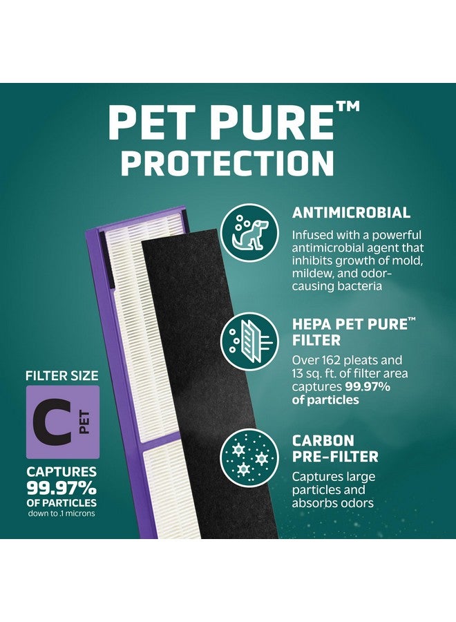GermGuardian Germ Guardian FLT5250PT True HEPA Genuine Air Purifier Replacement Filter C, with Pet Pure Treatment for GermGuardian AC5250PT, AC5000E, AC5300B, AC5350W, AC5350B, CDAP5500, and More - Image 2