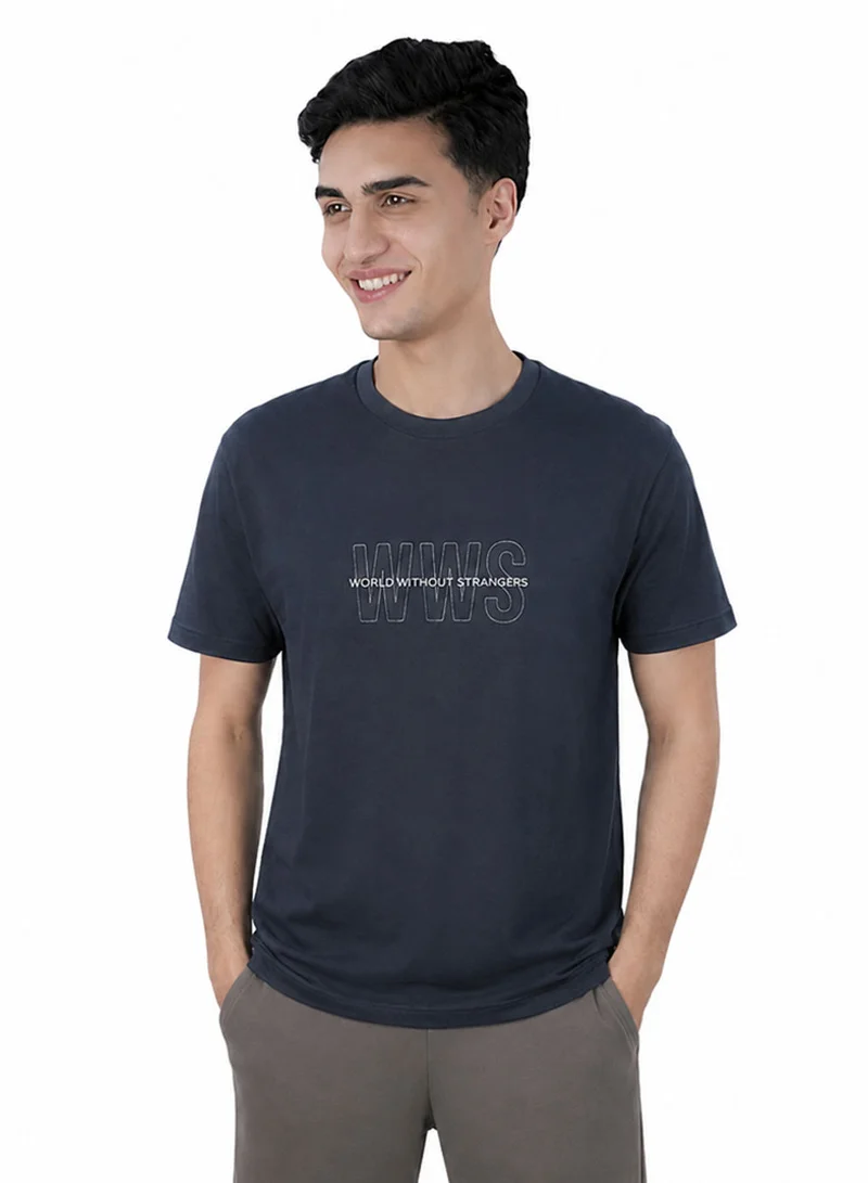 Men Slim Fit World Without Strangers Tee
