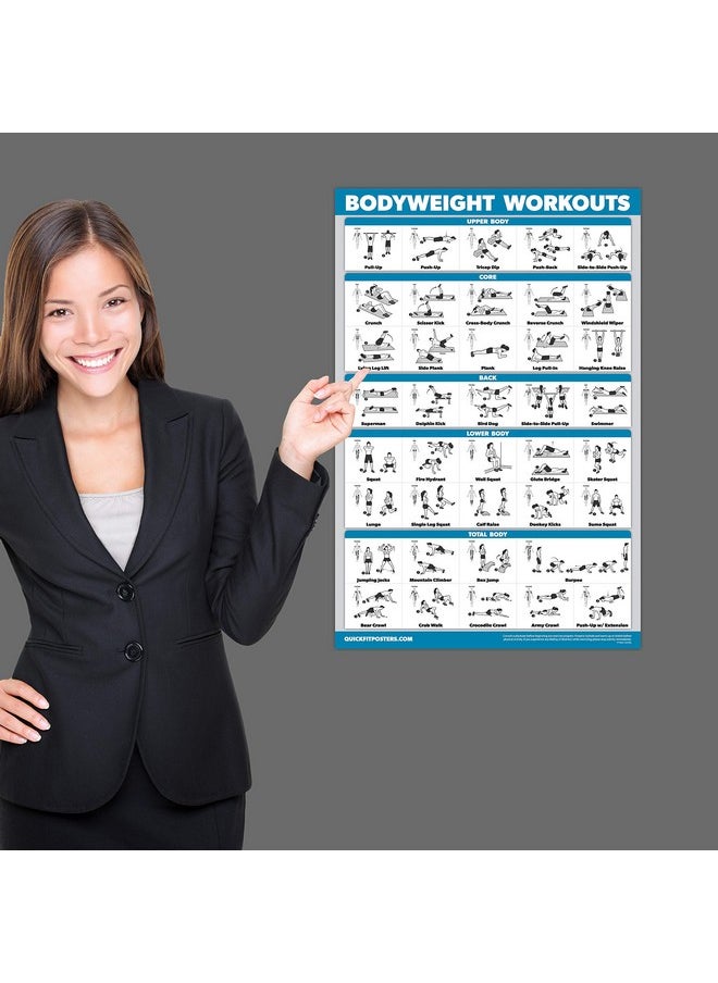 Palace Learning Learning Quickfit Bodyweight Workout Exercise Poster - Body Weight Workout Chart - Calisthenics Routine - (Laminated, 18" X 27")  - Image 4