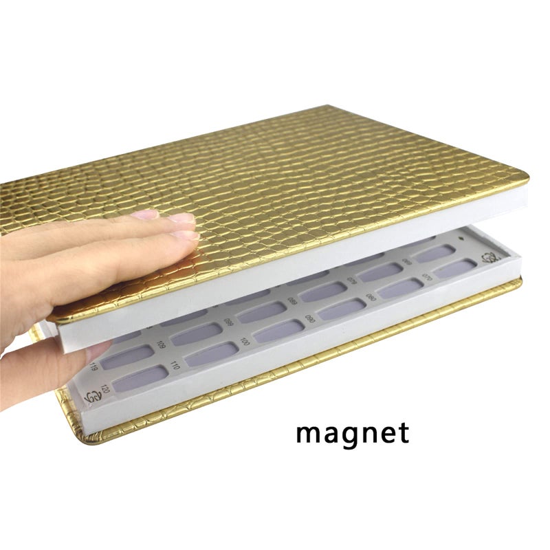 NMKL38 120 Nail Color Chart Display Book for UV Gel Color Cards Salon Tool with False Nail Tips (Silver) - Image 3