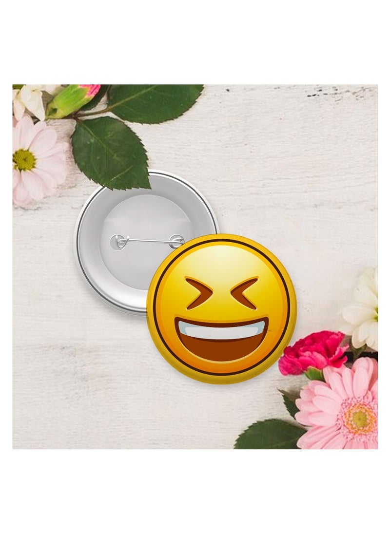 PRINTSHOP4ME Smiley Emoji Button Pins for Kids and Adults - Perfect for for Backpacks - Jackets - Fun Badge Pins - Expressive Smiley Emoji Badges  - Image 3