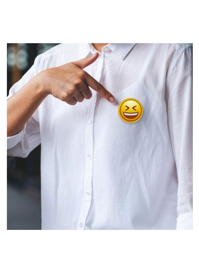 PRINTSHOP4ME Smiley Emoji Button Pins for Kids and Adults - Perfect for for Backpacks - Jackets - Fun Badge Pins - Expressive Smiley Emoji Badges  - Image 5