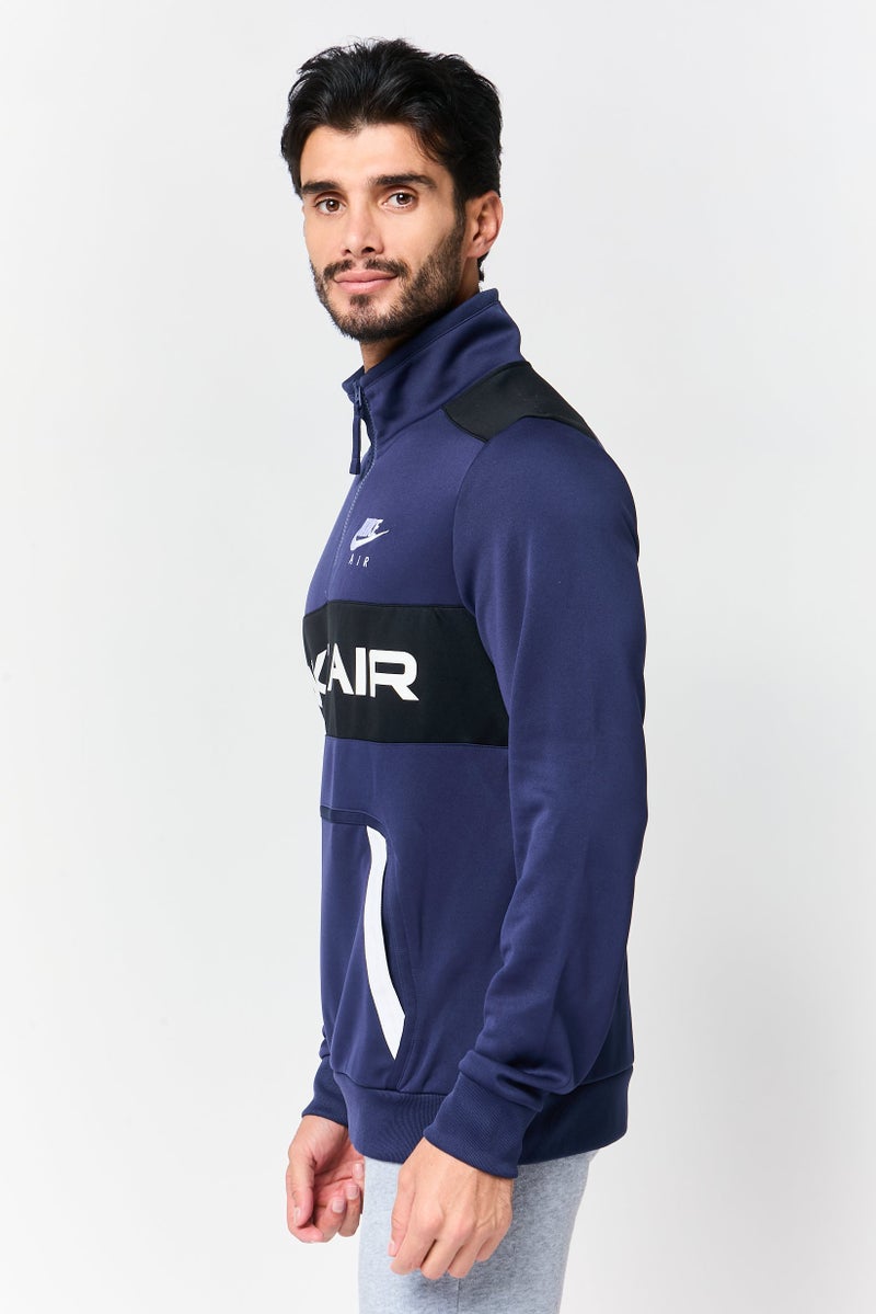 Nike Men Loose Fit Long Sleeve Training Sweatshirt, Navy - Image 3