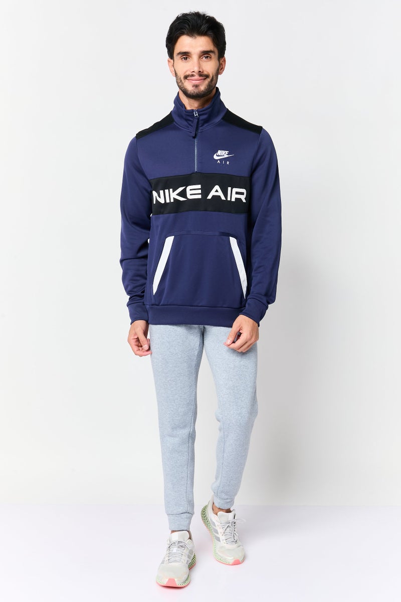 Nike Men Loose Fit Long Sleeve Training Sweatshirt, Navy - Image 2
