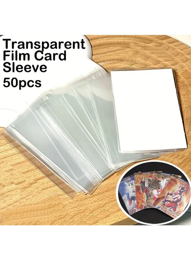 50 علبة أكمام بطاقات صور شفافة 3 بوصة واقيات بطاقات صغيرة 63.5 × 88 ملم - Image 5