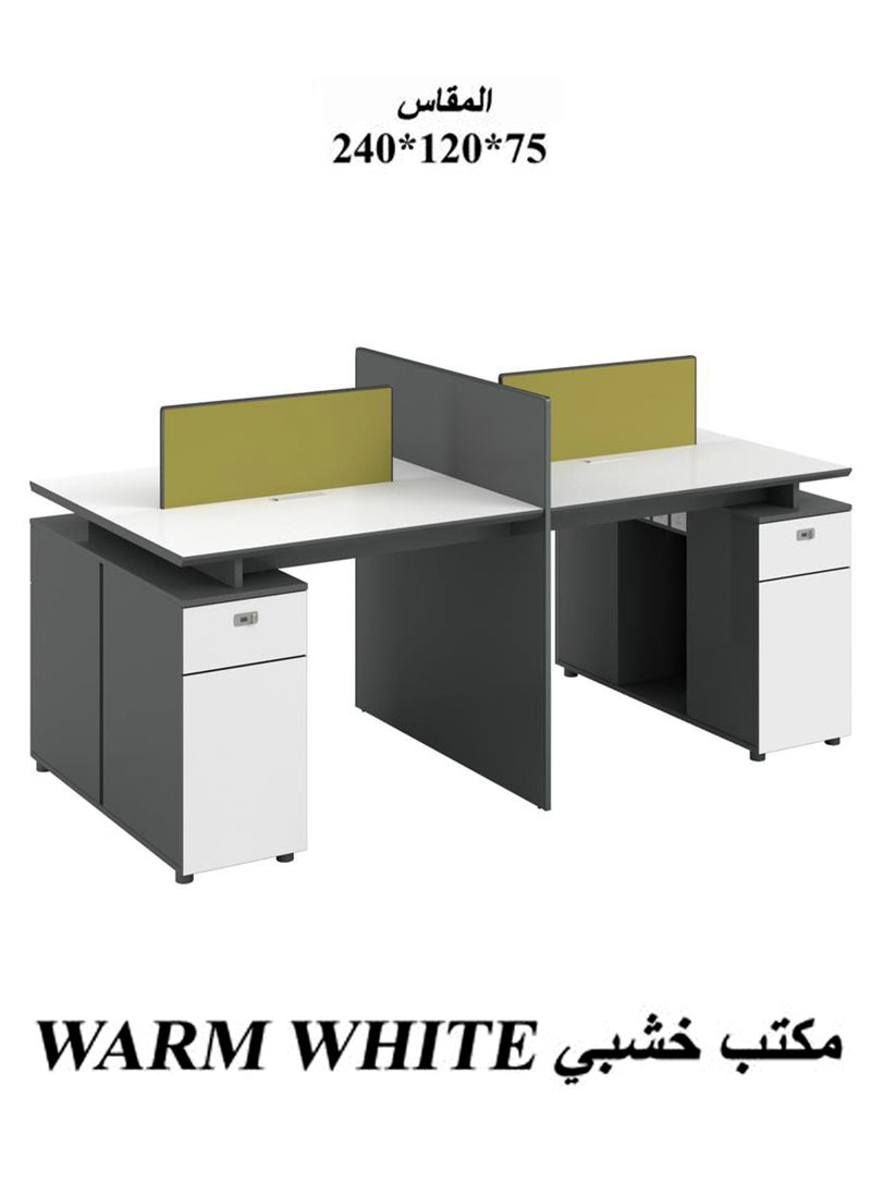 Living - Office desk computer table double sides in one piece 240*120*75cm - Image 1