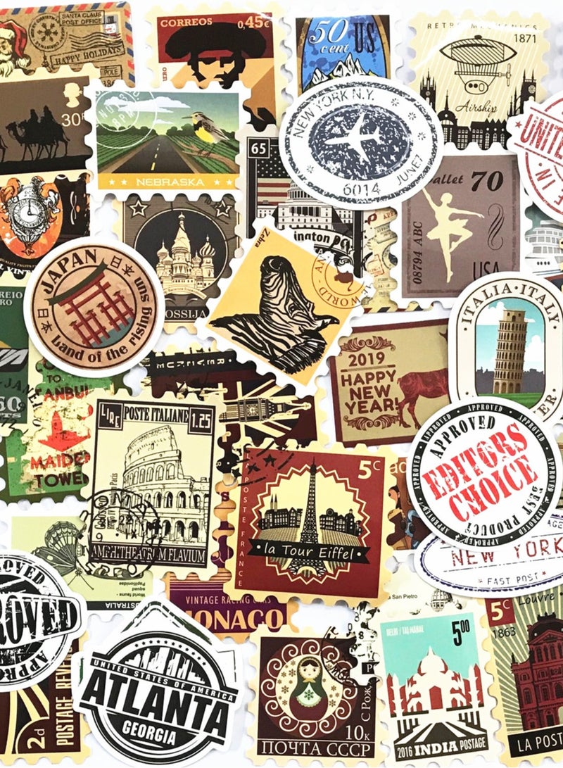 ملصقات جرافيتي لحقيبة السفر 50 ملصقًا غير متكرر لطوابع الأمتعة على الجدران - Image 2