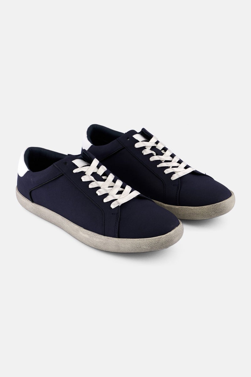 INC Men Medium Damon Lace Up Sneaker Shoes, Navy - Image 1