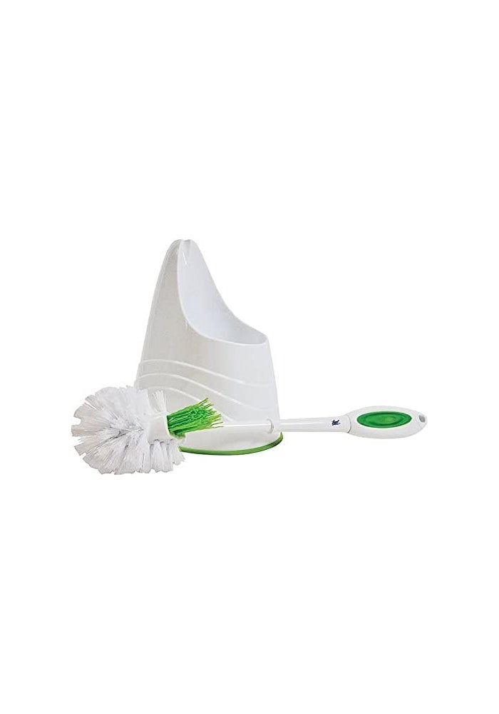 Quickie White Toilet Brush with Holder