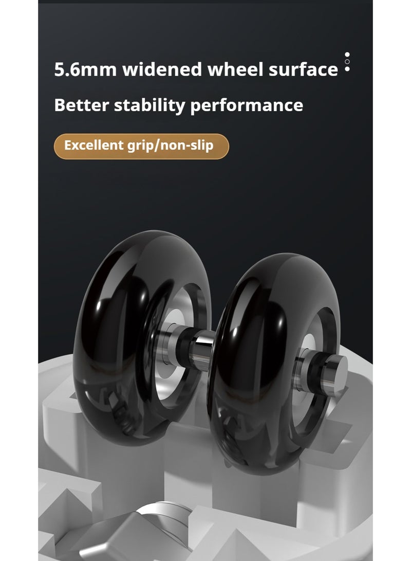 عجلات دوارة لاصقة مع فرامل، 360° دوران سلس وصامت، بدون حفر، عجلات قوية لتحريك الأثاث والصناديق والأجهزة المنزلية (طقم 4 قطع) - Image 4