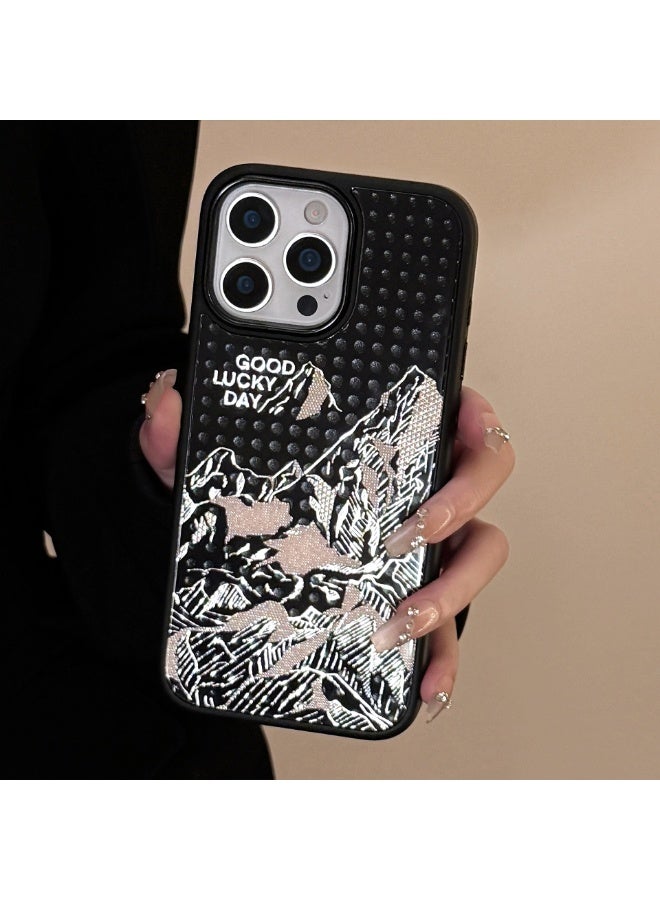 NIBEMINENT Xueding Jinshan Protective TPU Case Cover For iPhone 16 Pro Max, Black