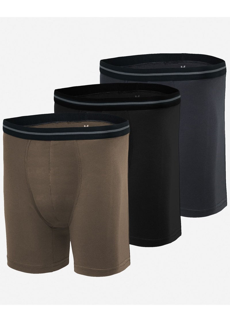 FLUSH - Flush Mens Underwear Boxer Briefs Pack-3 - With Pouch Comfort Flex Waistband Stretch Cotton Briefs For Men - Image 1