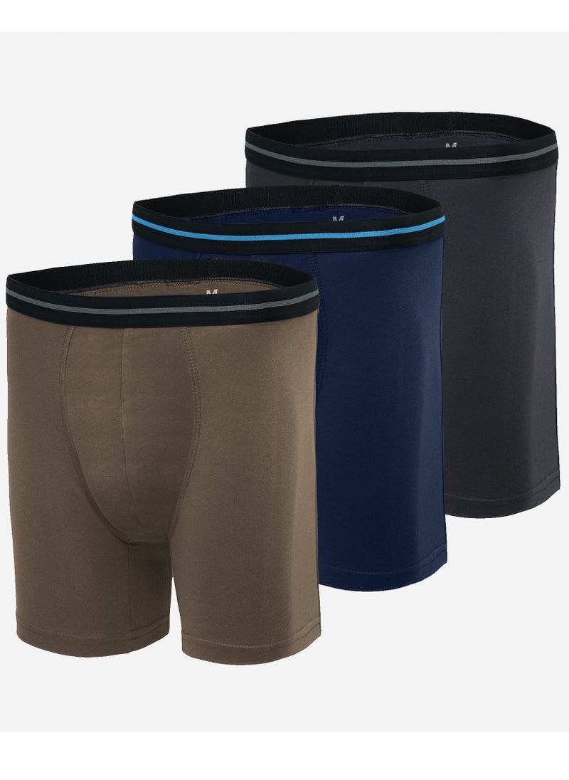 FLUSH - Flush Mens Underwear Boxer Briefs Pack-3 - With Pouch Comfort Flex Waistband Stretch Cotton Briefs For Men - Image 1
