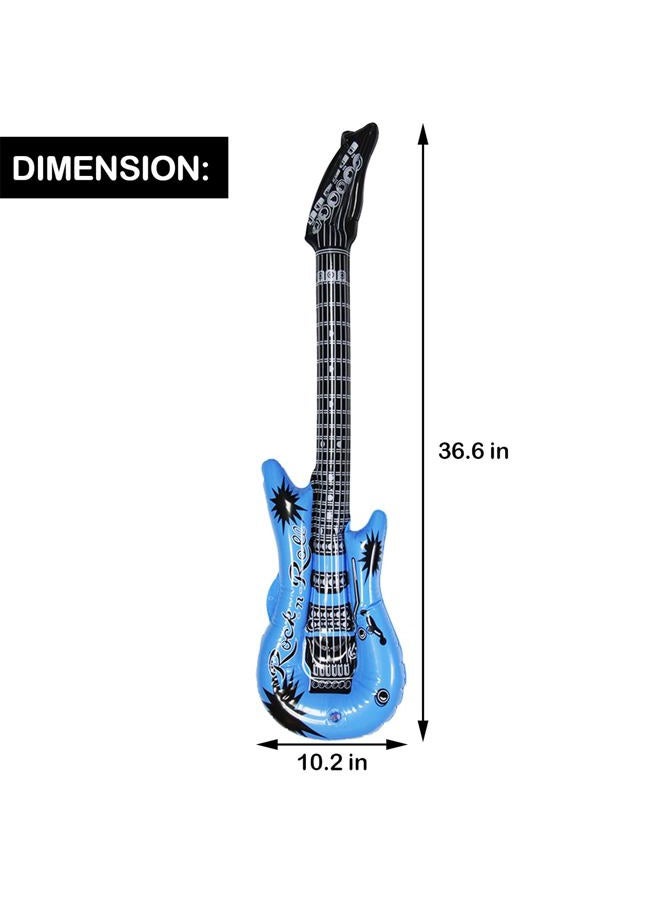 Dr.dudu Inflatable Guitar, Waterproof Assorted Colors Party Decoration (6pack) - Image 2