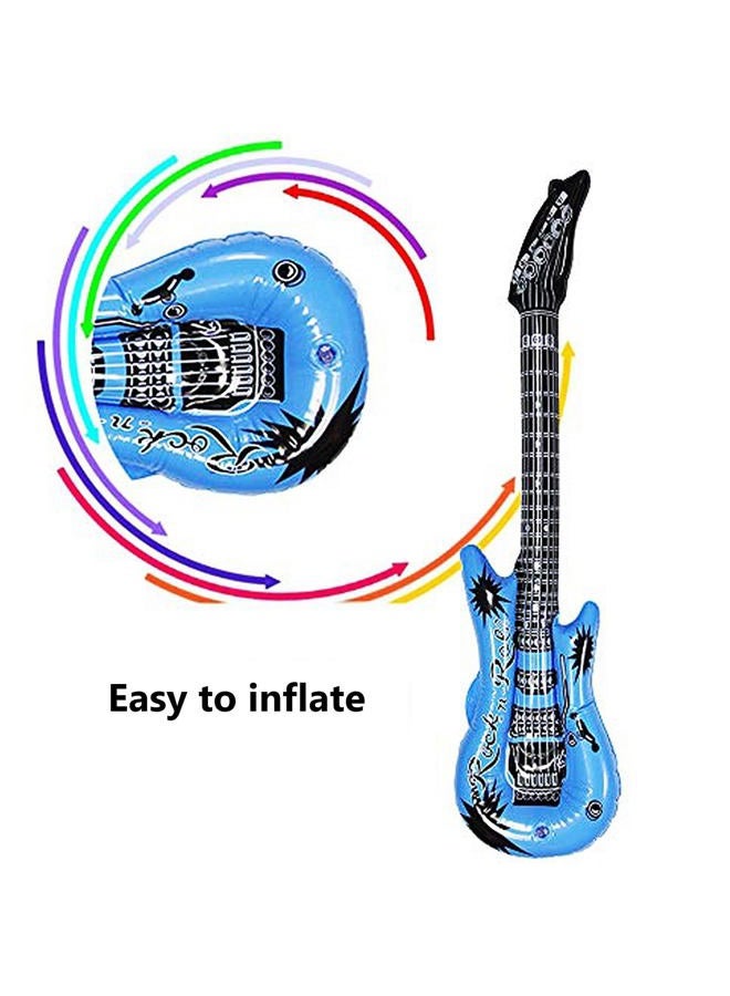 Dr.dudu Inflatable Guitar, Waterproof Assorted Colors Party Decoration (6pack) - Image 3
