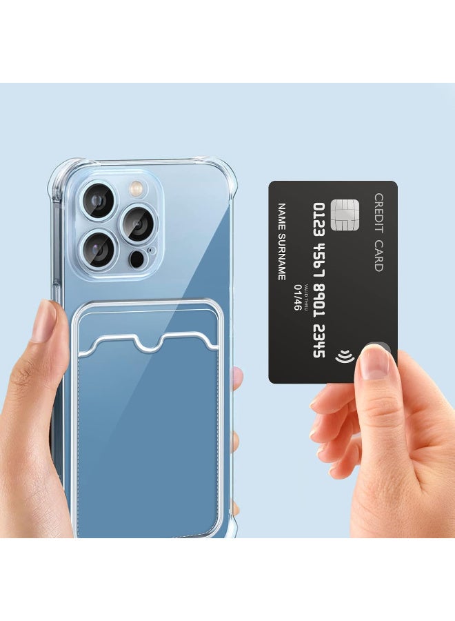 Transparent Shockproof Case with Card Wallet Compatible with iPhone 16 Pro Max  - Image 3