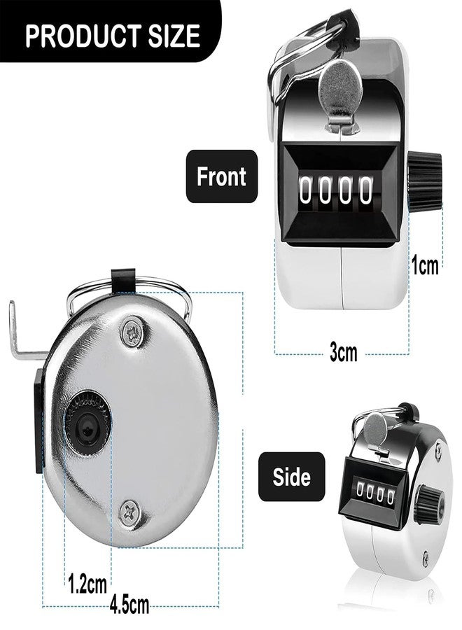 GLUN® 4-Digit Counter, Hand Steps Counter, Durable Metal Design Counter Use in Coaching, Knitting, Bids, & Steps Counting Pack of 1 - Image 2