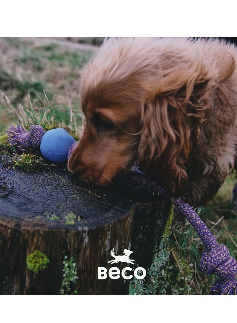 Beco Rubber Ball on Rope Dog Toy Multicolor - Image 3