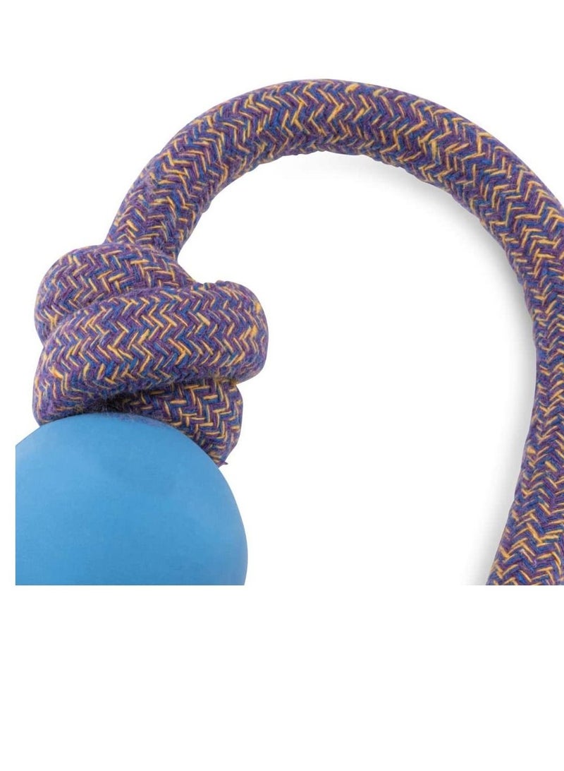Beco Rubber Ball on Rope Dog Toy Multicolor - Image 2