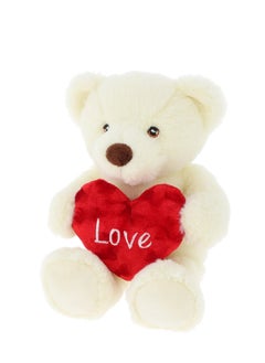 Keel Toys 20cm Keeleco Cream Barney Bear with Heart  - Image 2