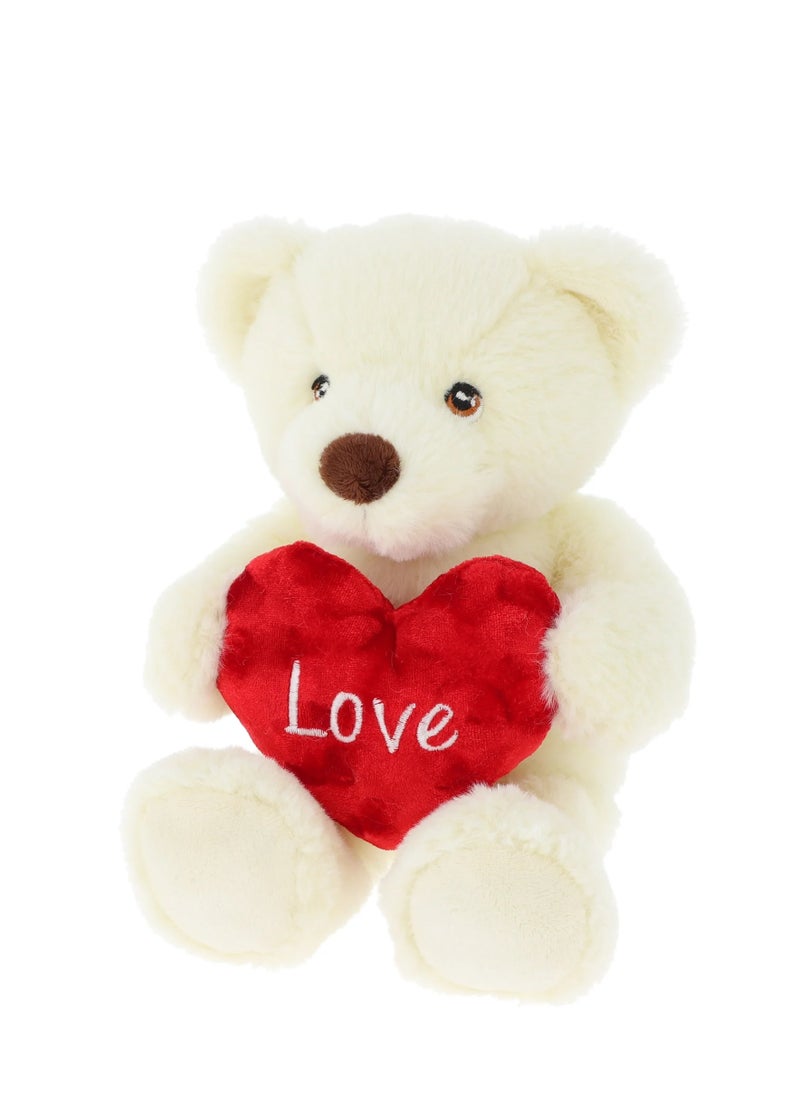 Keel Toys 20cm Keeleco Cream Barney Bear with Heart  - Image 2