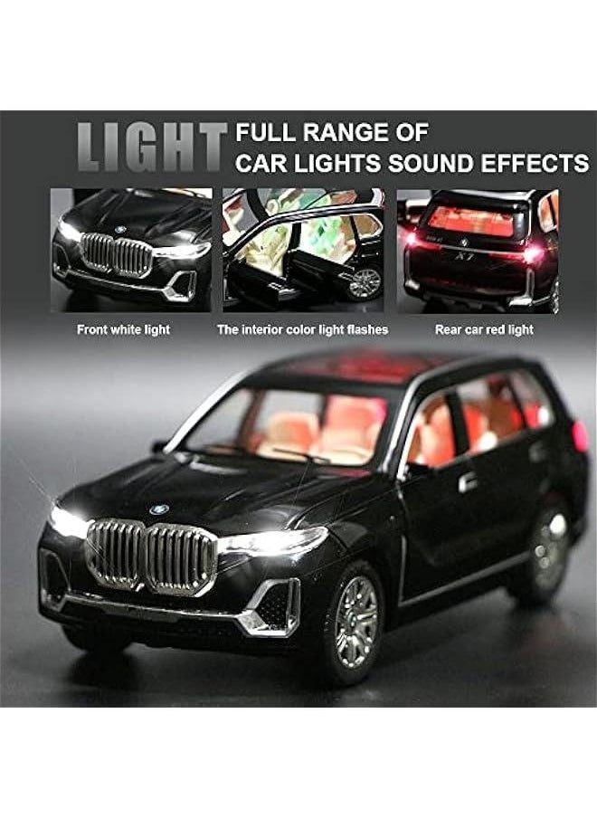 Generic - 1/24 BMW X7 SUV Model Car Toy Diecast Toy Cars, Zinc Alloy Pull Back Toy car with Sound and Light for Kids Boy Girl Gift，Birthday Presents, Collectibles. - Image 1