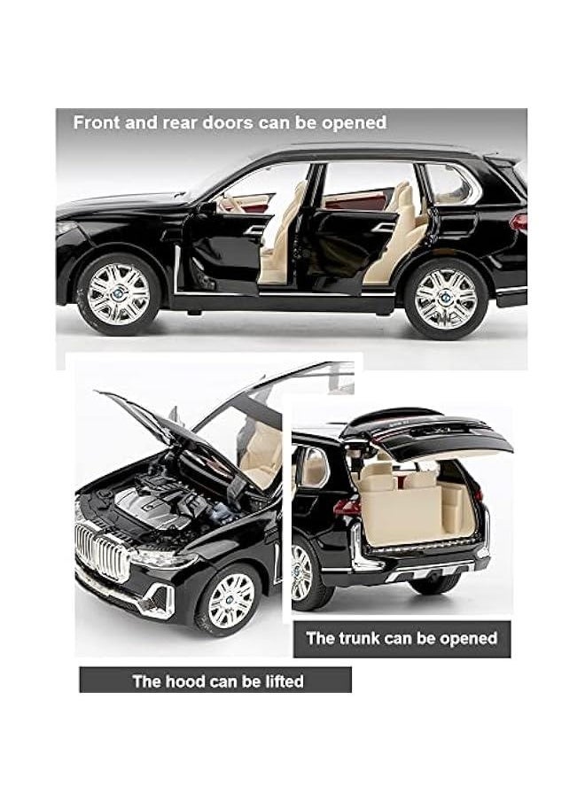 Generic - 1/24 BMW X7 SUV Model Car Toy Diecast Toy Cars, Zinc Alloy Pull Back Toy car with Sound and Light for Kids Boy Girl Gift，Birthday Presents, Collectibles. - Image 1