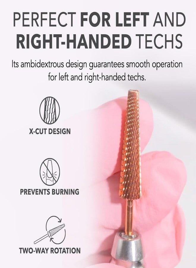 Kiara Sky XL 5-in-1 Medium Nail Drill Bit | 3/32"" Carbide Extra Long Multi-use Bit | 2-way Rotate Left and Right Handed - Non Coated - Image 4