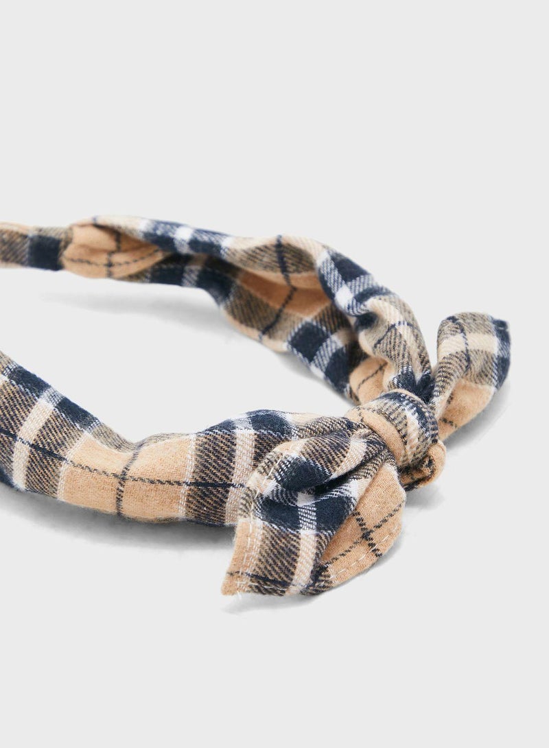 Claires Kids Plaid Bow Headband  - Image 3