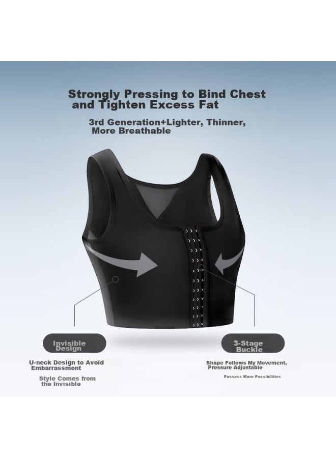 Livex Men's Shapewear, Chest Binder Vest, Invisible Bandage, Prevents Chest Bulges, Reduces Excess Fat, Flattens Large Chest Compression, Tightening Device - Image 2