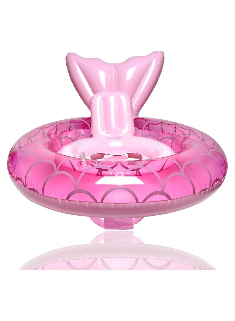 Goolsky حلقة سباحة على شكل حورية البحر 1 قطعة مع مقبض، عوامة سباحة لطيفة مع مقعد - Image 2