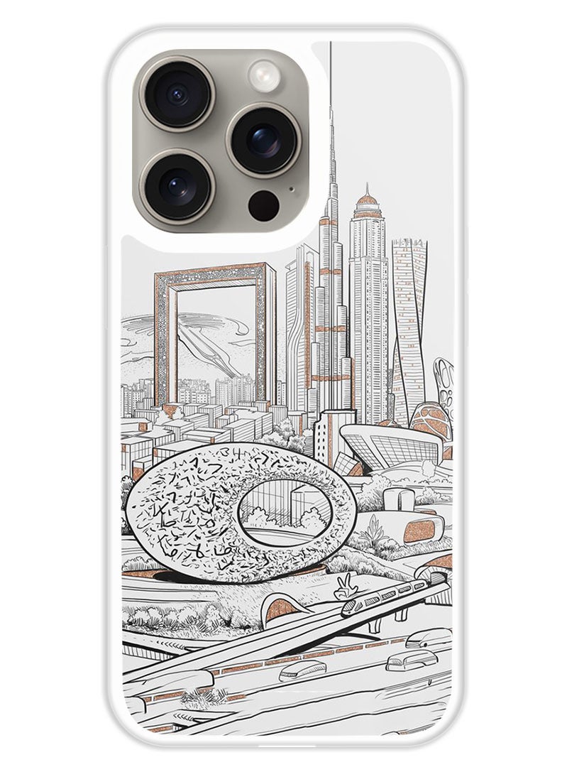 Theodor غطاء حماية لجهاز ابل ايفون 15 برو ماكس انا اورجينال (ابيض) - Image 1