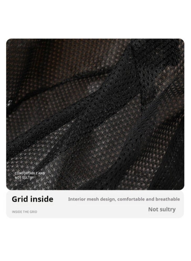 REXCHI Summer Fisherman Hat Men's Sun Hat Outdoor Mountaineering Fishing Hat Anti-UV Large Brim Waterproof Sun Protection（Navy） - Image 5