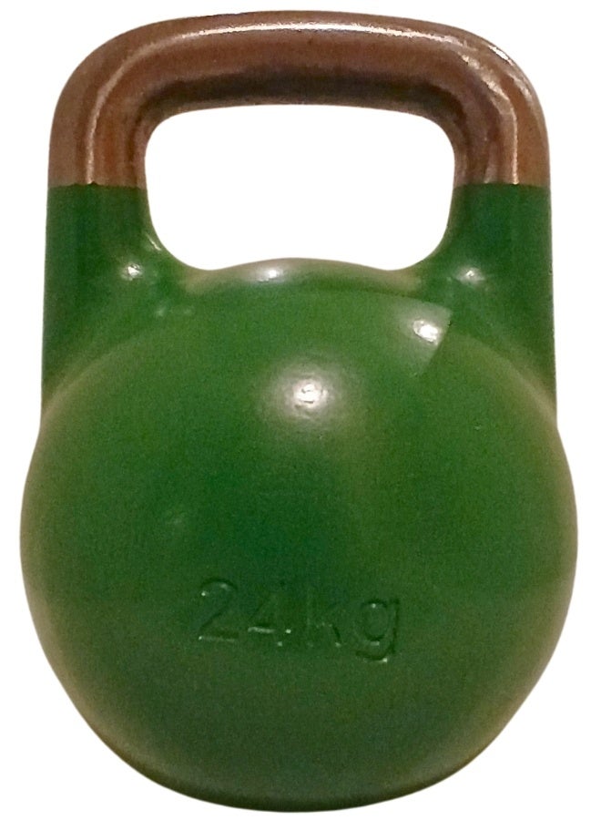 FORTUSS  kettlebell 24 كجم من فورتس ستيل للمنافسة بمقبض 35 مم | درجة احترافية، نواة مجوفة، صب واحد، قبضة سلسة، أوزان ملونة | مثالي للمنافسة، تدريب القوة، كروس فيت وصالة الألعاب الرياضية المنزلية - Image 2