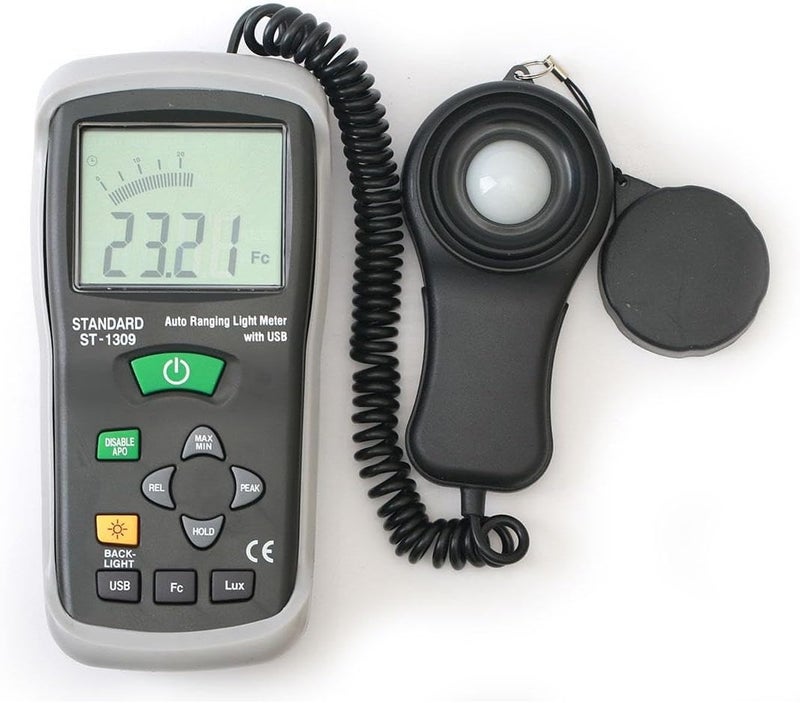 Mastech 4000 Counts Light Meter with USB Interface - Measures Up to 400,000 Lux - Image 1