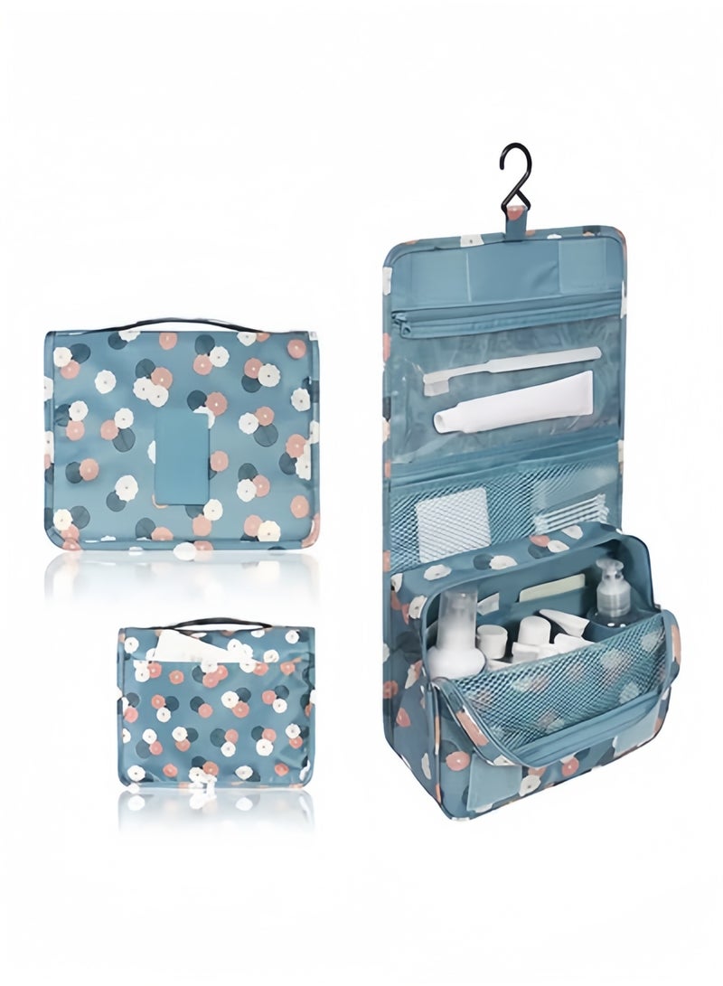 Large Capacity Toiletry Bag,Travel Bag with Hanging Hook, Portable Waterproof Travel Cosmetic Pouch Bathroom Storage Bag for Brushes Set - Image 2