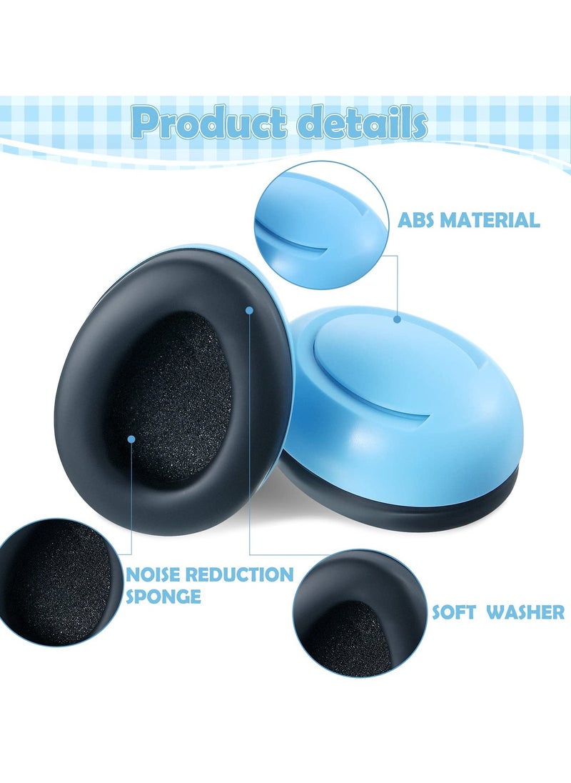 Adjustable Baby Ear Protection Earmuffs - Suitable for 2-24 Months Noise Reduction Earphones with Cloth Bag for Newborns Blue - Image 2
