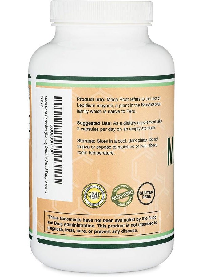 Double Wood Supplements Maca Root Capsules for Women and Men, 300 Count (1,000mg of Black, Red, Yellow Maca Powder per Serving) Grown in Peru (for Energy, Performance, Motivation) by Double Wood - Image 3