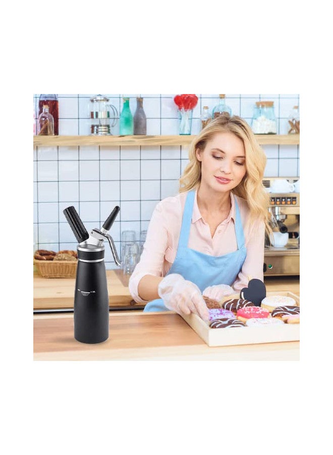 Sivaphe Sivaphe Professional Whipped Cream Dispenser Aluminum Grade Canister, Heavy Duty Cream Whipper Homemade Bliss, Portable Whipped Nitro Coffee Maker BlackChargers Not Included)  - Image 1