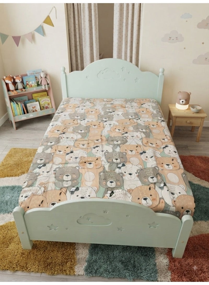 bedding set 6 piece with 2 sheet 120x200+2 pillow 120x45+2 pillow 50x50 - Image 2