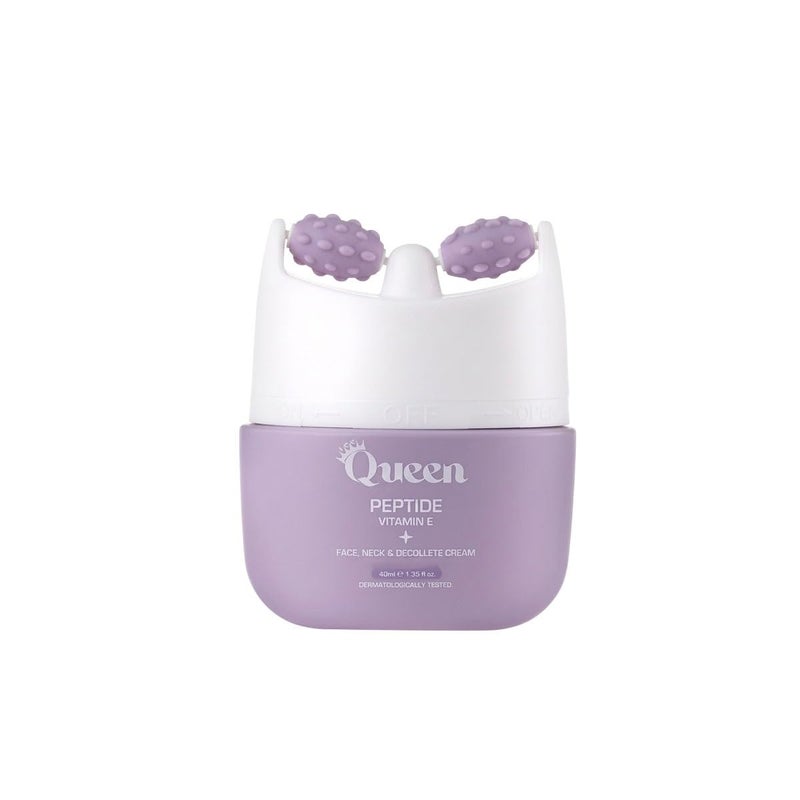 Queen Peptide & Vitamin E Cream for Face, Neck & Decollete, Skin Moisturizer, 40ml